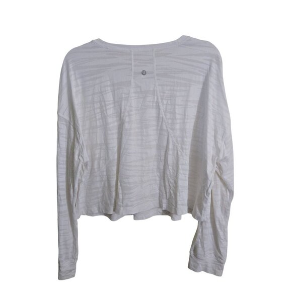 Lululemon White Muscle Love Long Sleeve Top Rare Size 12 - Picture 3 of 8